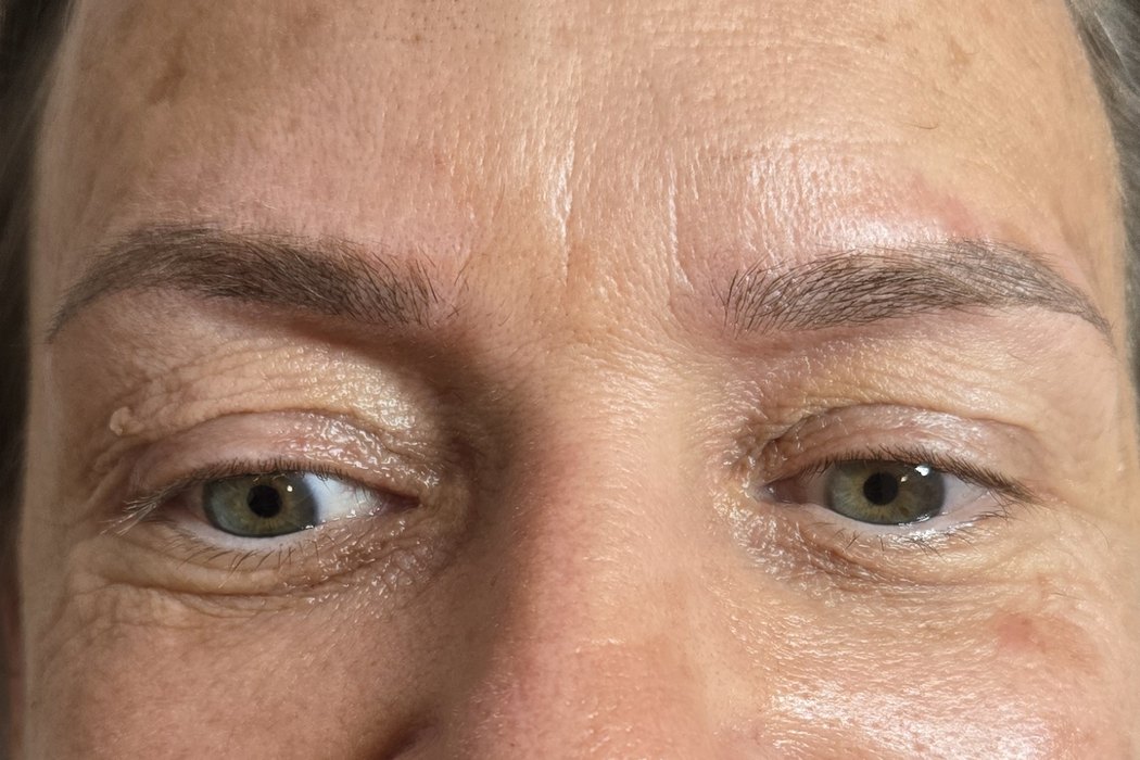 The same client's brows after microblading