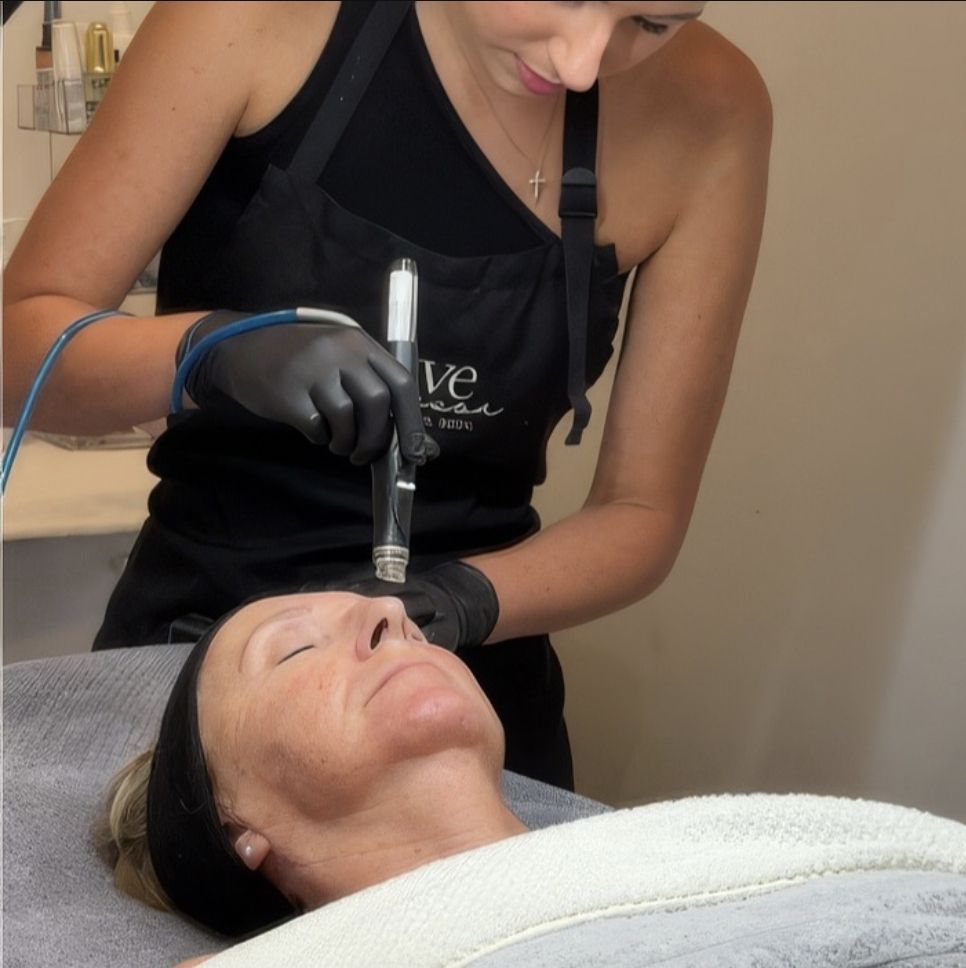 A skin treatment in progress at Verve Noosa