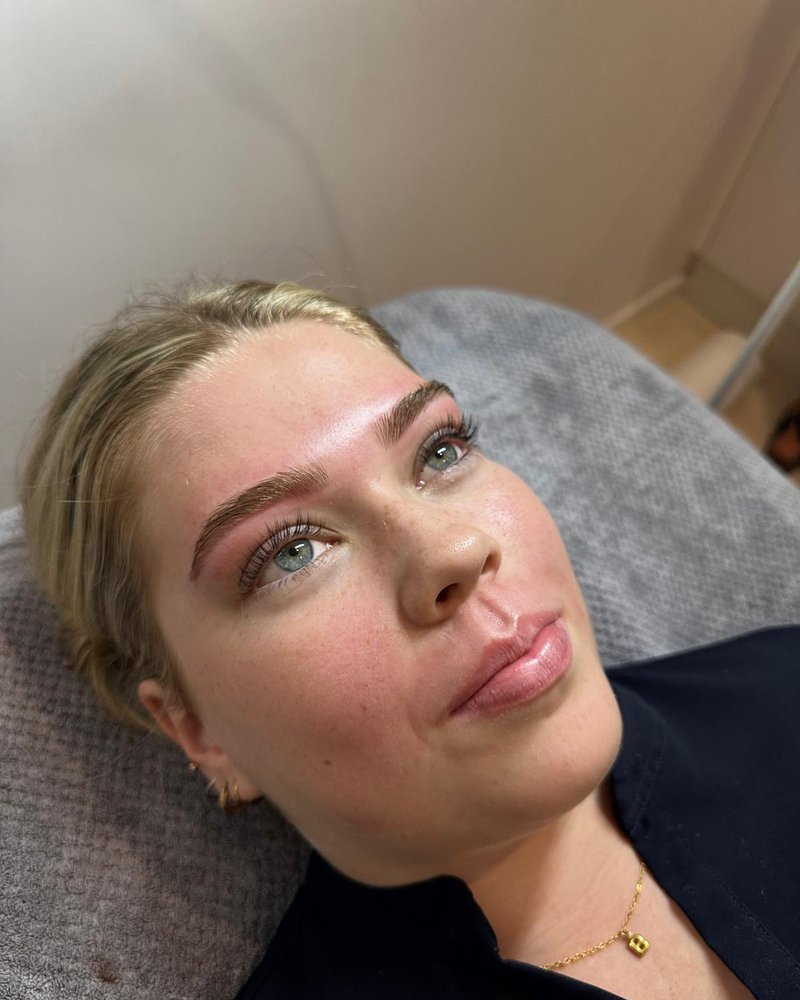 Client's lifted lashes after a lash lift at Verve Noosa